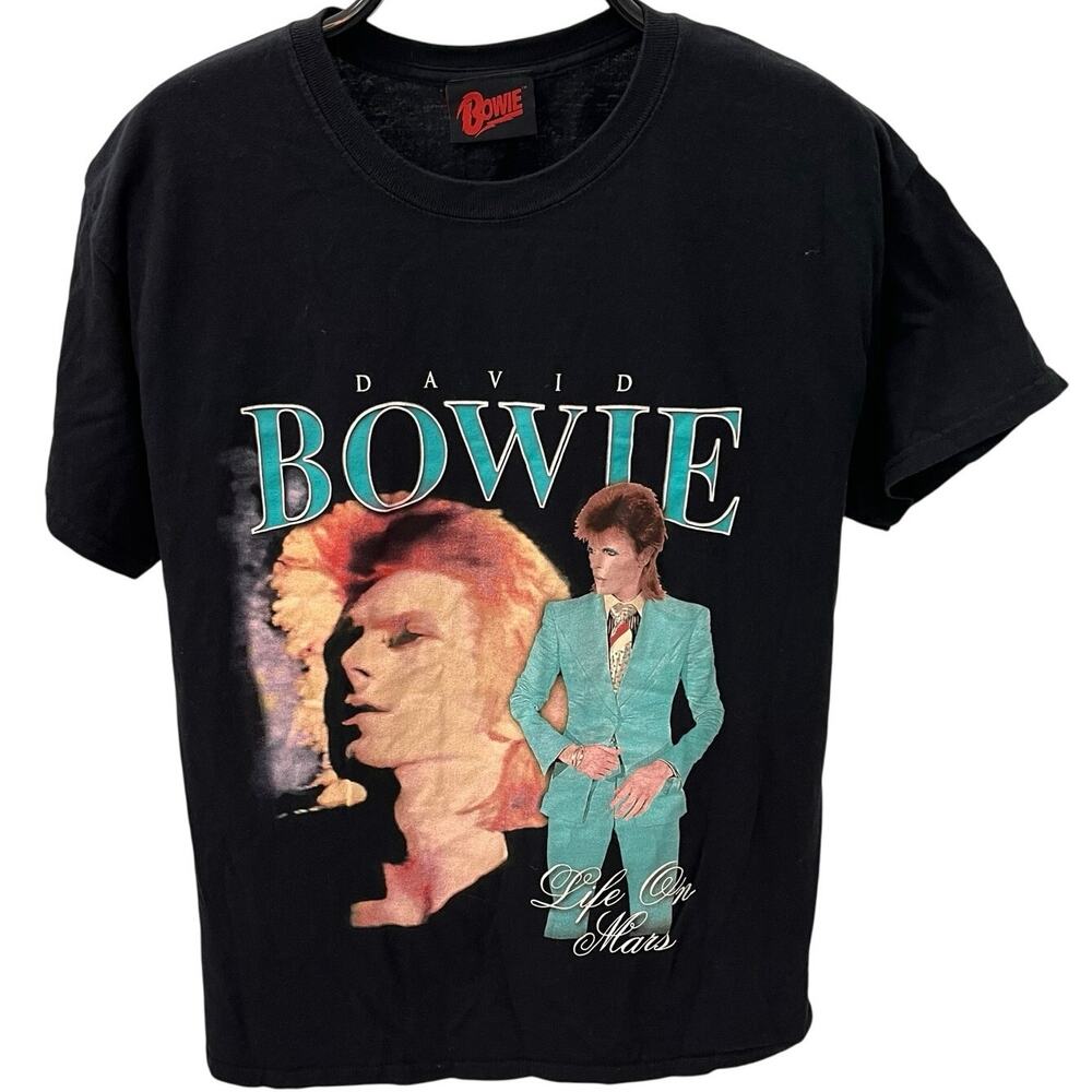 Vintage Style 1970's David Bowie Adult LG Life On Mars Ziggy Stardust T-shirt